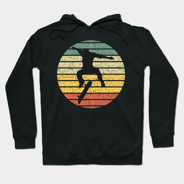 Vintage Skateboard Silhouette Hoodie by Creastorm